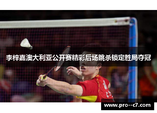 李梓嘉澳大利亚公开赛精彩后场跳杀锁定胜局夺冠